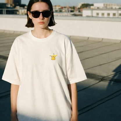Pikachu Embroidered Oversized T-Shirt | Otaku Drip | No FOMO Studio