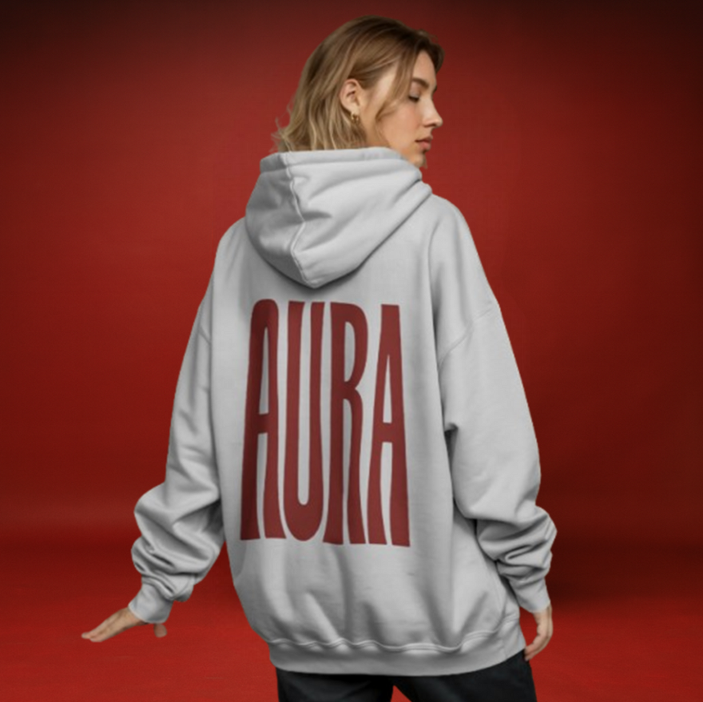 AURA Oversized Hoodie – Premium Unisex Streetwear | No FOMO Studio