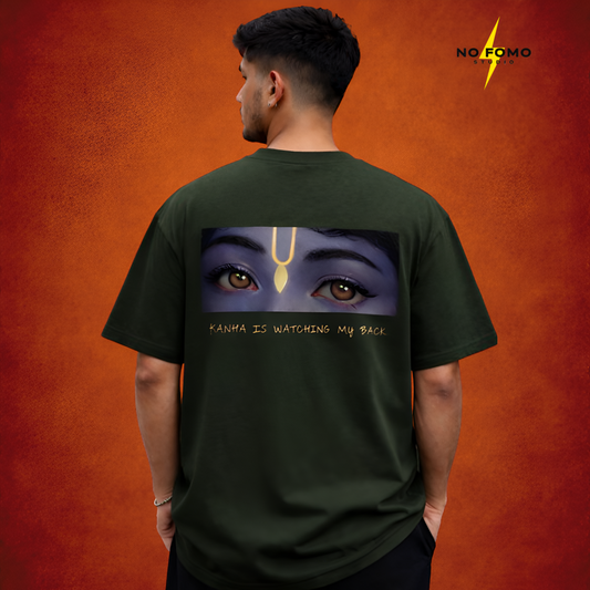 Kanha Is Watching My Back Oversized T-Shirt | DHARMA | No FOMO